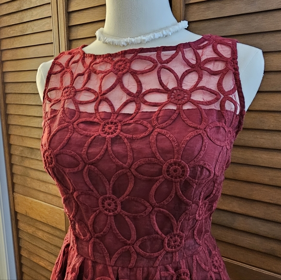 BB Dakota Wine Red A-Line Party Dress (2P) - Picture 2 of 11